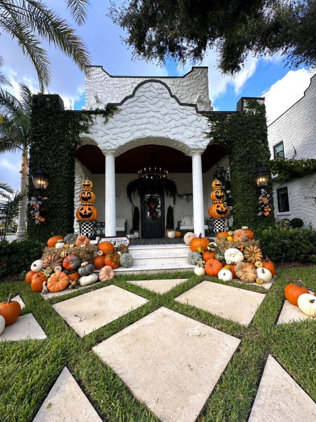 Pumpkin porch display example 2